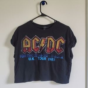 Forever 21 AC/DC crop top